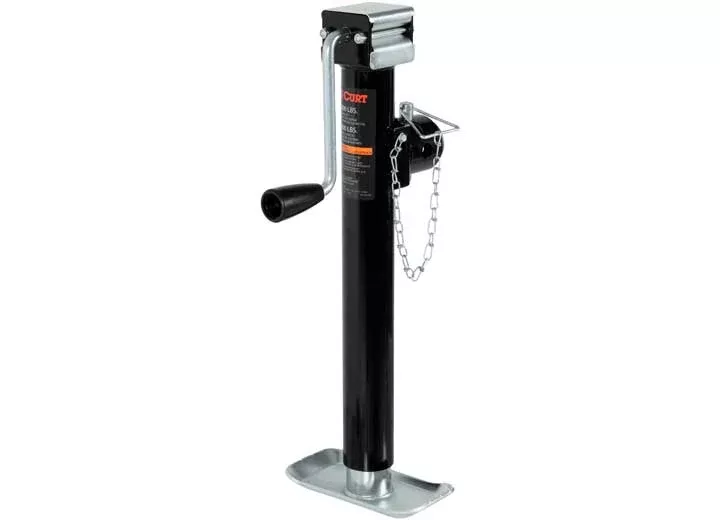 Curt Pipe-Mount Swivel Jack with Side Handle, 5,000 LBS, 15" Travel• 25005