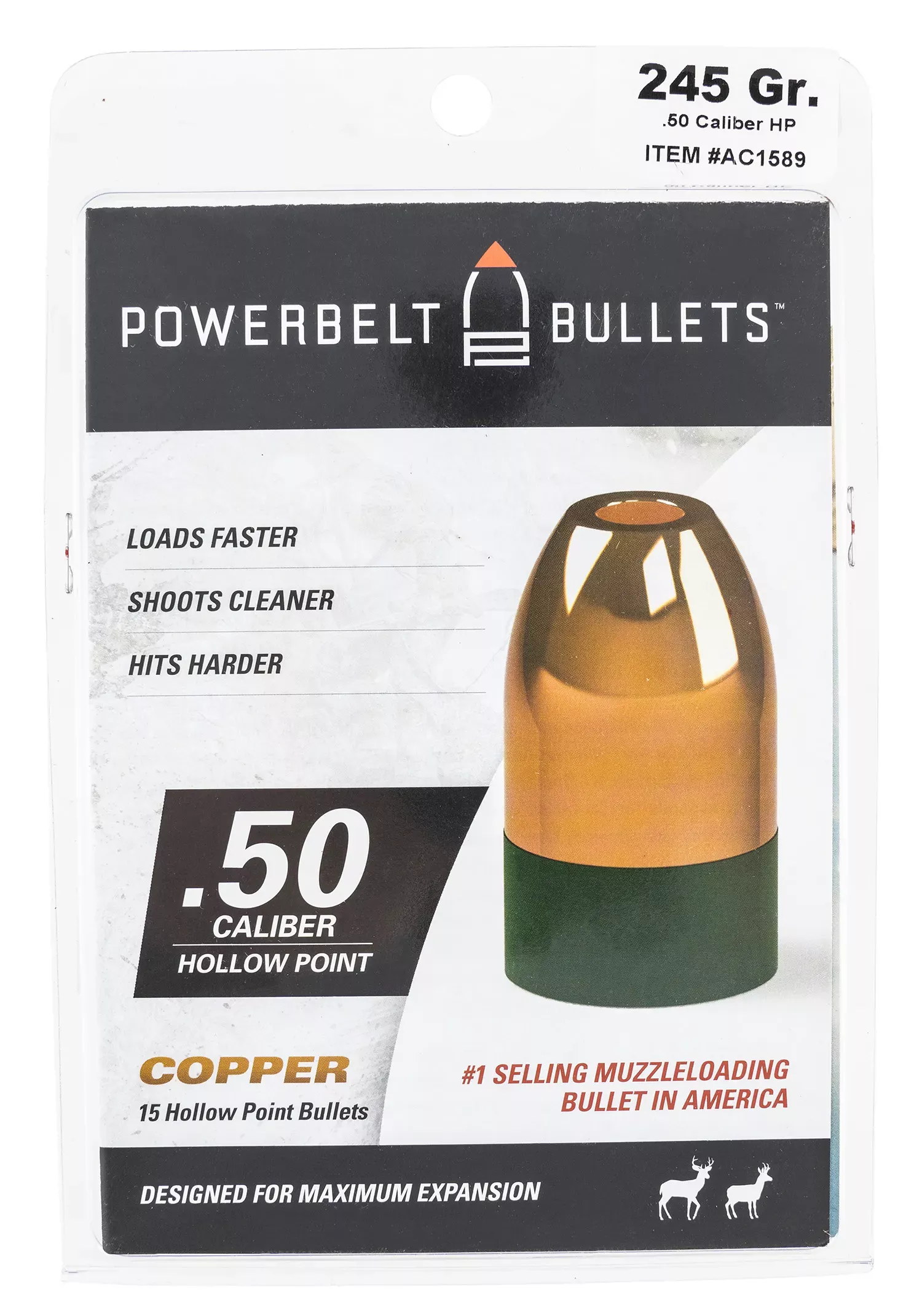 CVA Powerbelt Copper Bullets .50 Cal. 295 Gr. Hollow Point
