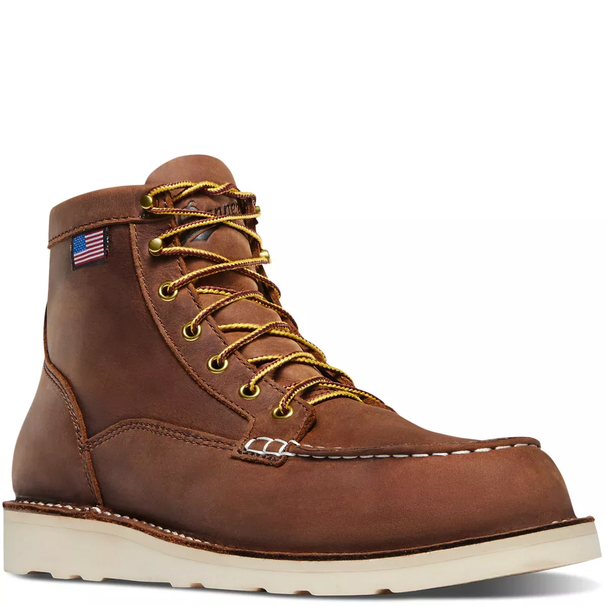 Danner Bull Run 6″ Moc Toe Work Boot – Tobacco | Made in USA | Style 15573