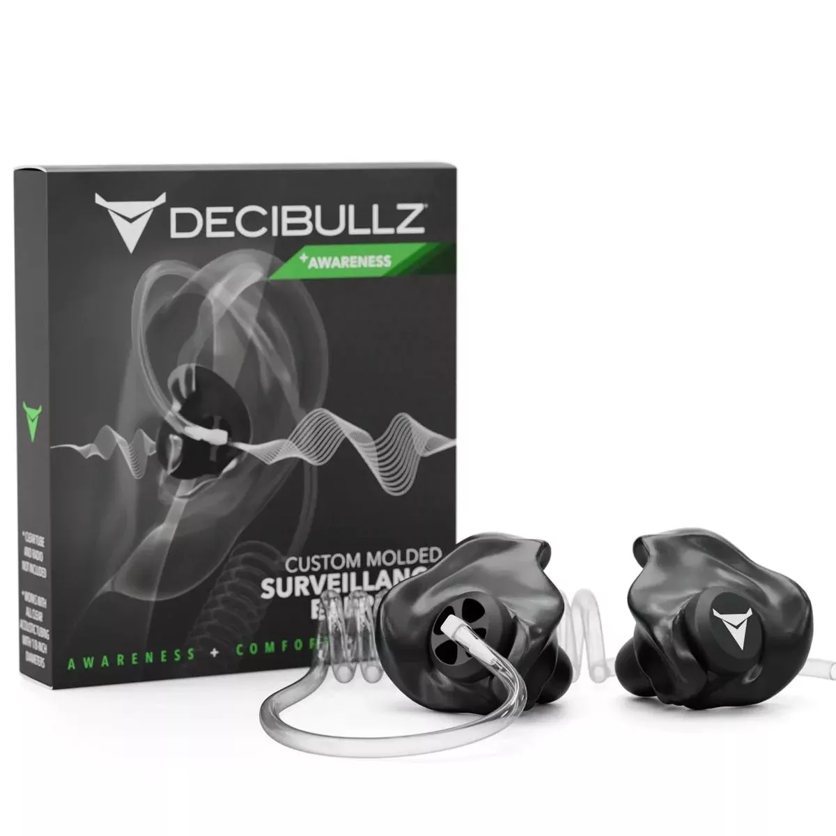 Decibullz Custom Moldable Surveillance Earpieces with Awareness