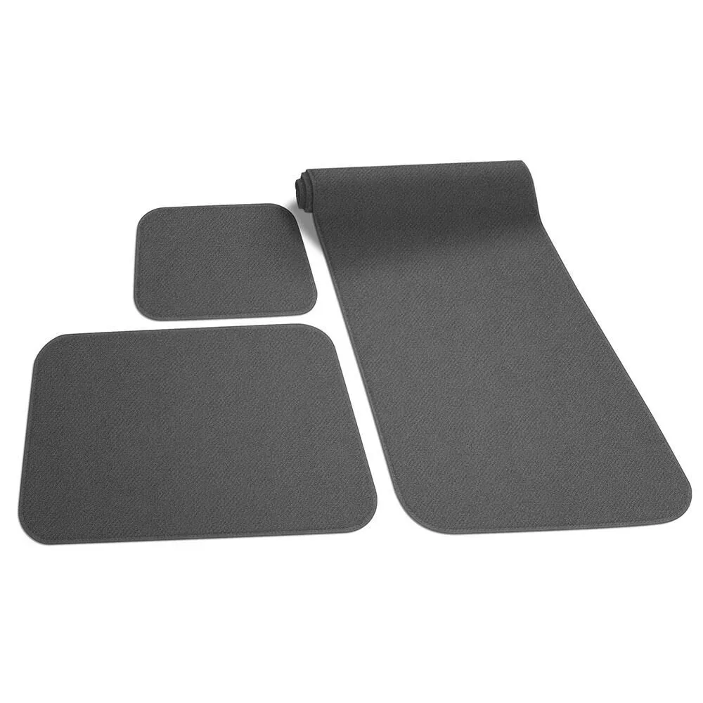 Decorian 3-Piece RV Rug Set, Jet Black