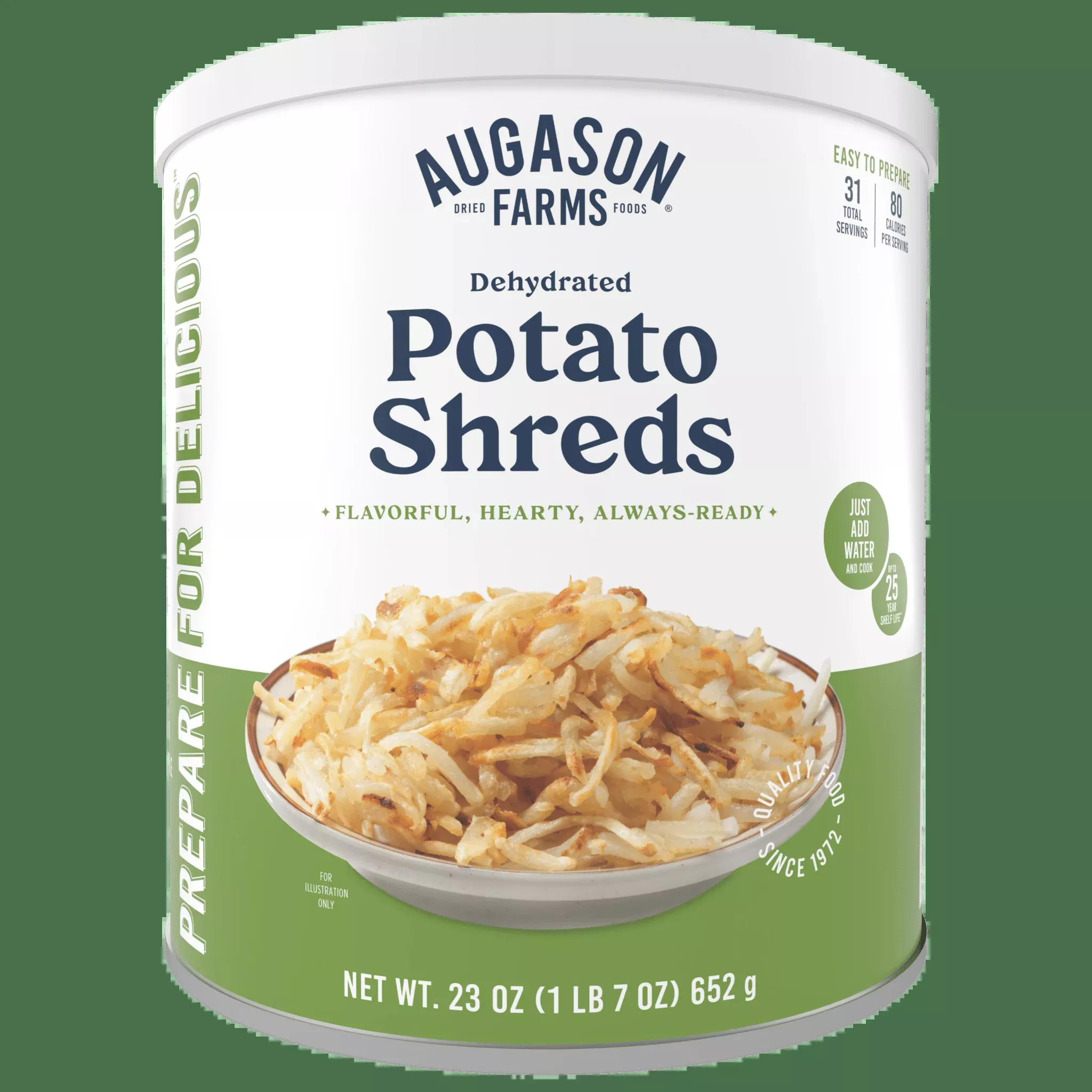 Dehydrated Potato Shreds Can, 31 Servings