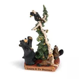 Demdaco Bearfoots Figurine - Leave It To Beavers