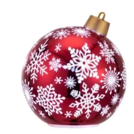 Demdaco Lit Red Glitter Ornament Sitters