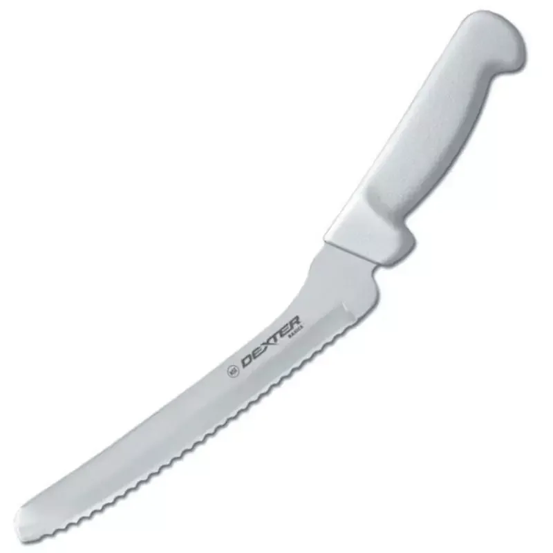 Dexter 8 " Scalloped Offset Sandwich Knife White Handle