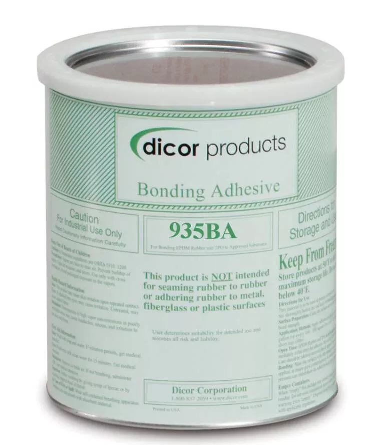 Dicor PVC RoofingAdhesive, Water Based Acrylic, 1 Gallon• 935BA-1