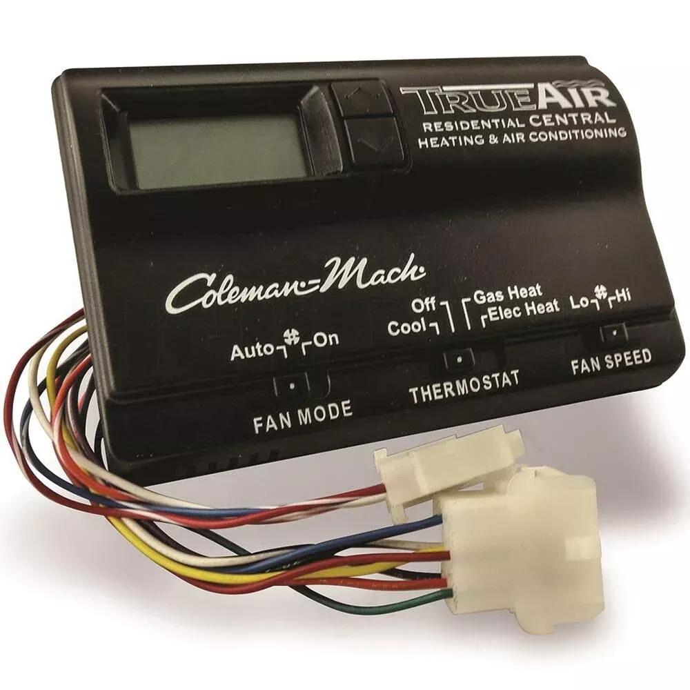Digital Two-Stage Thermostat, Heat/Cool/Heat Pump, Black