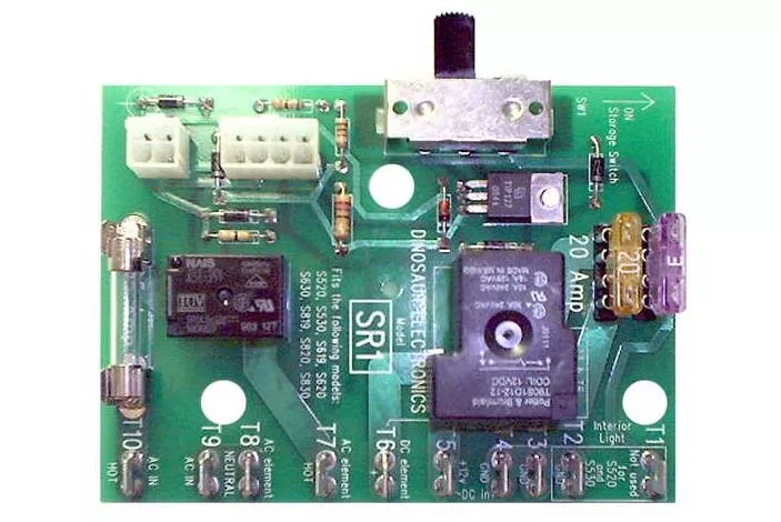 Dinosaur Electronics Replacement Board for Dometic/Servel Refrigerators, 2 or 3-Way Operation, AC/DC/Gas Operation• SERVEL SR1