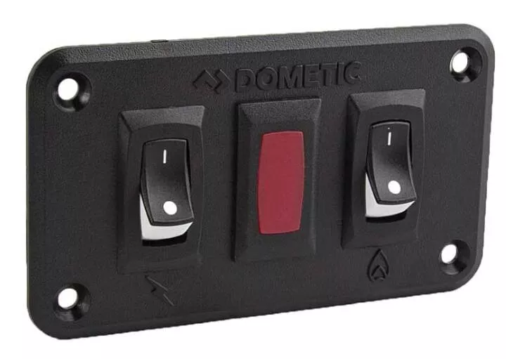 Dometic Water Heater Switch Kit, Dual Panel, 12 VDC, Black• 91270