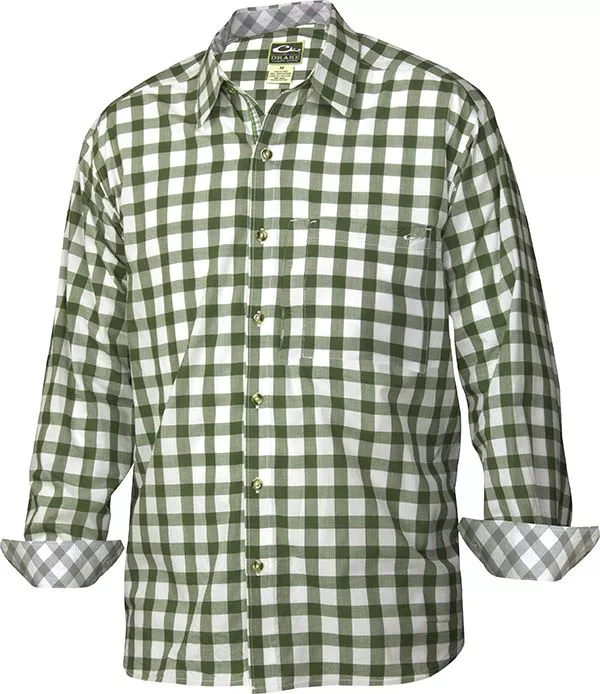 Drake Accented Gingham Cotton Shirt