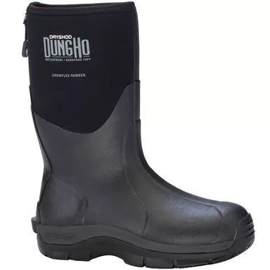 DRYSHOD Men's Barnyard Tough Black/Gray Mid Boots (DNG-MM-BK)