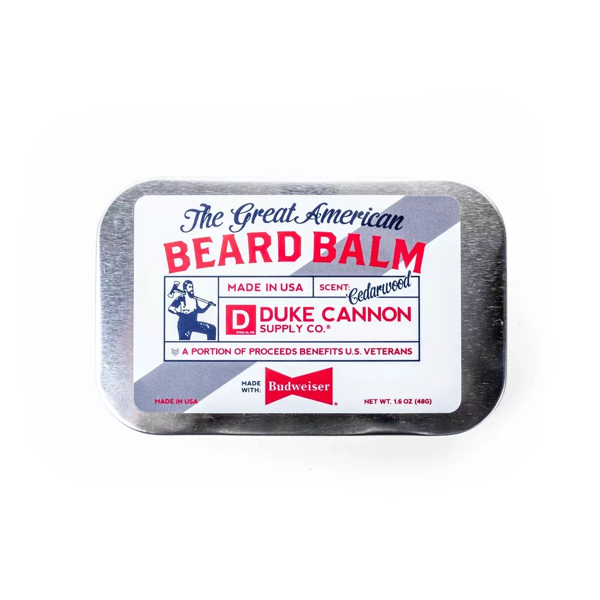 Duke Cannon Great American Beard Balm - Made With Budweiser