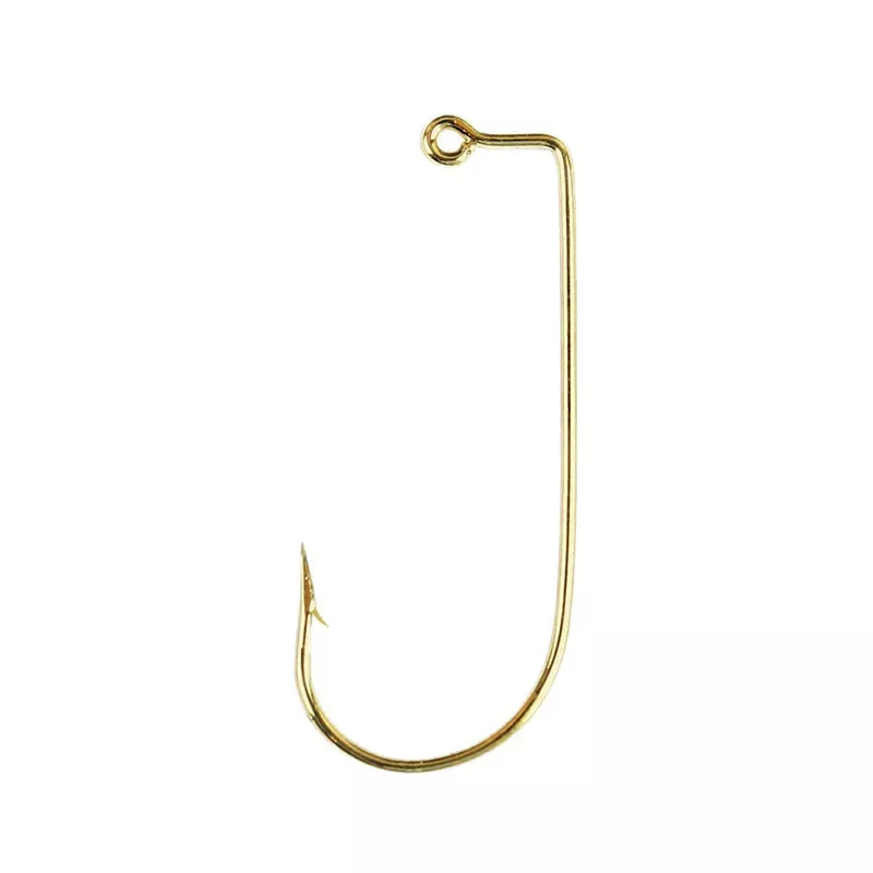 Eagle Claw Aberdeen Jig Hook Round Bend 90 Deg Gold #4