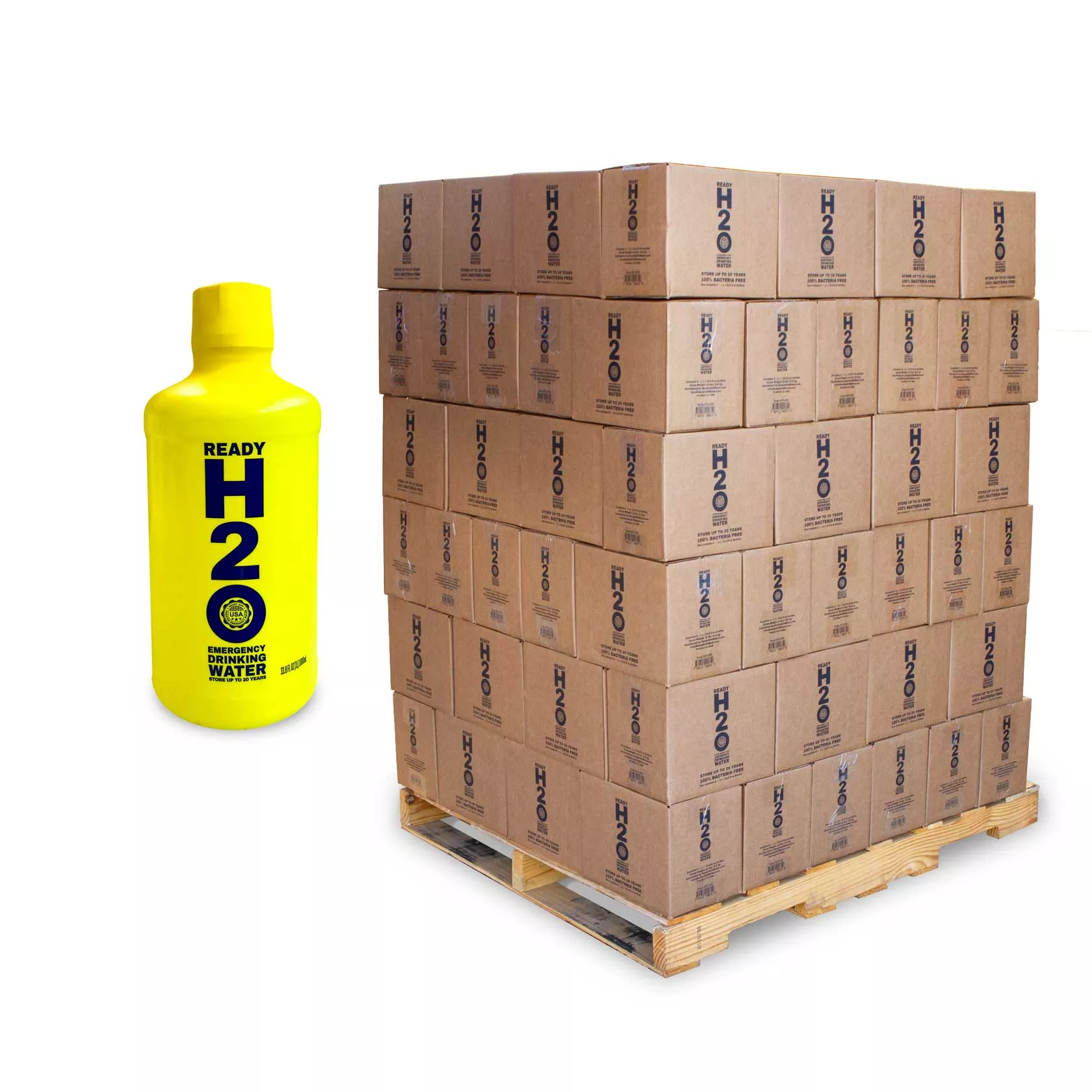 Emergency Drinking Water – Bacteria Free – 20 yr – 1 Liter Bottles – Pallet Quantity (840L)
