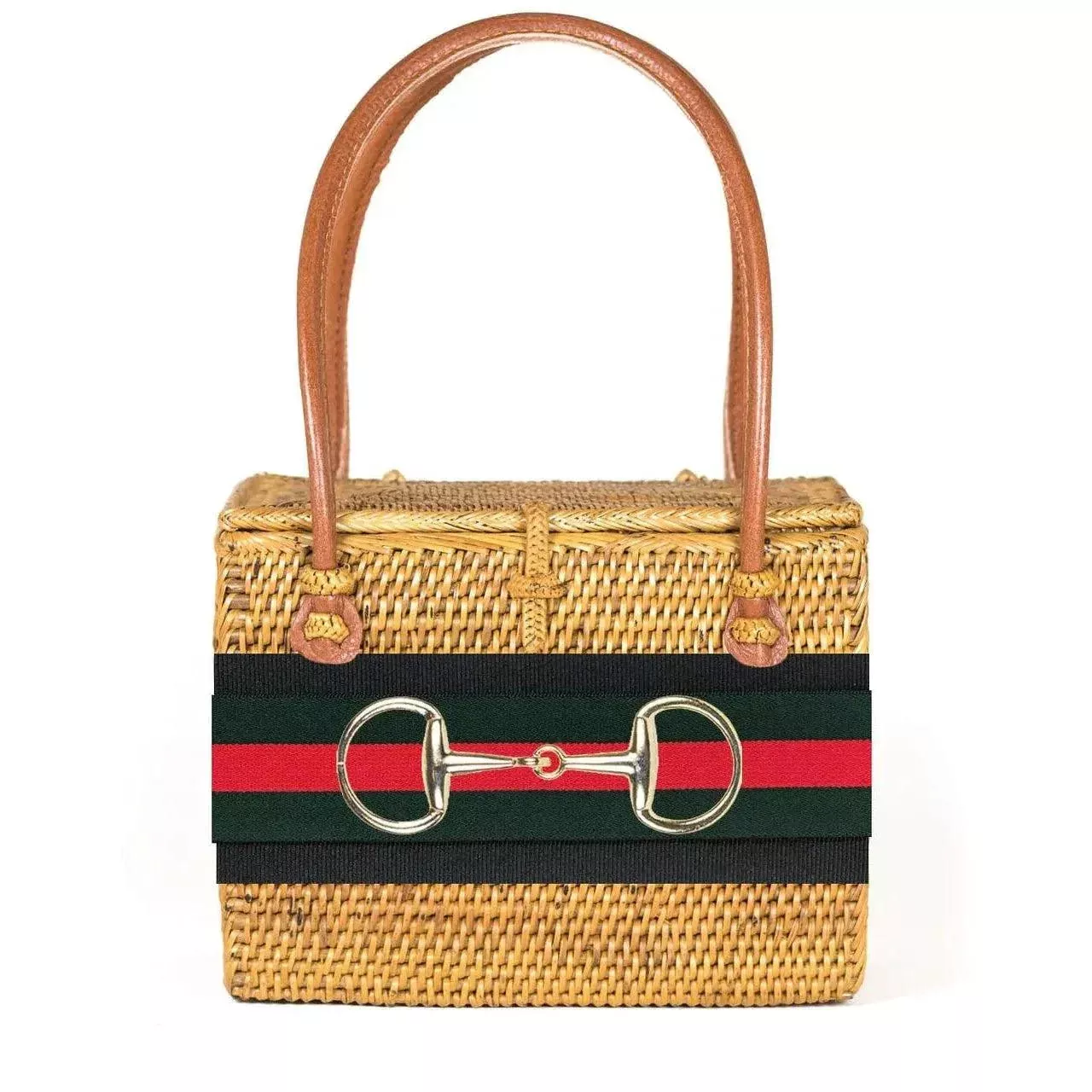Emory Handbag - Black/Green & Red Stripe Layer w/ Snaffle