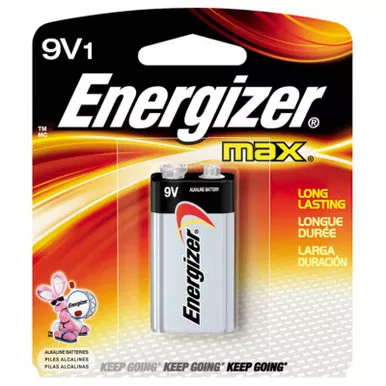 Energizer Max 9 Volt Alkaline Battery 1 Pack