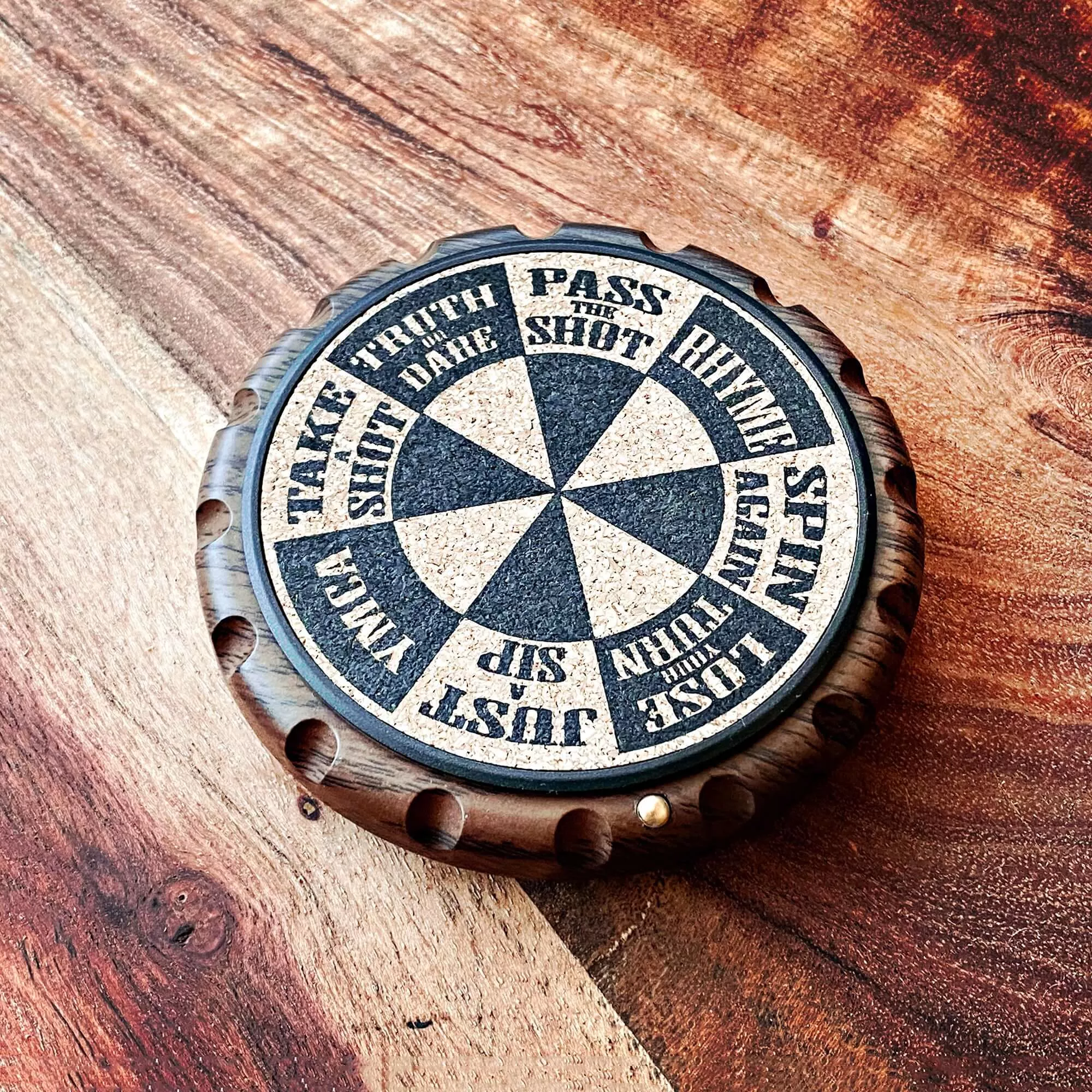 Ergo-Spin Game Coaster with Fidget Spinner, Roulette Coaster