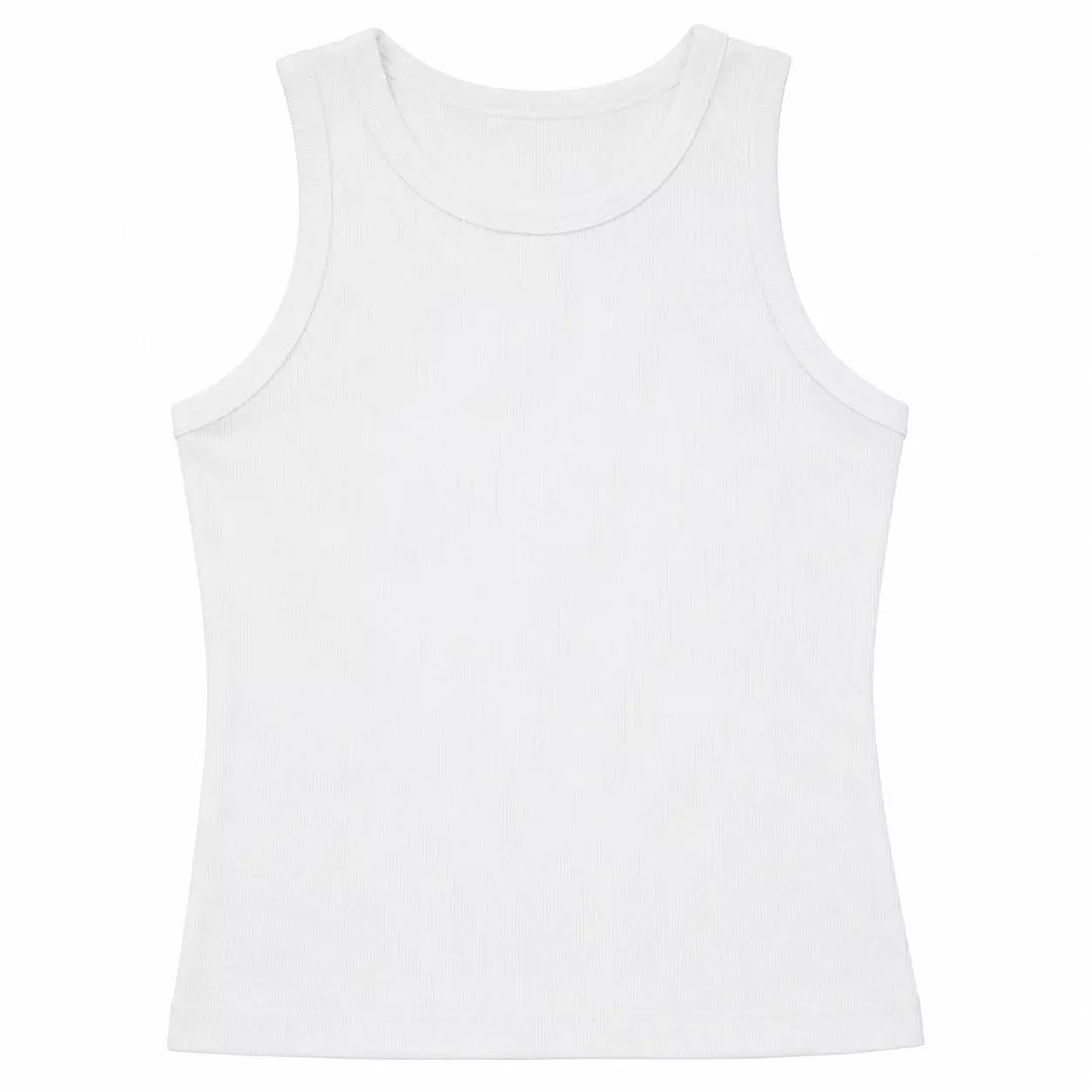 Erin Gray Luxe Elevated "Perfect Length" Ribbed High Neck Tank