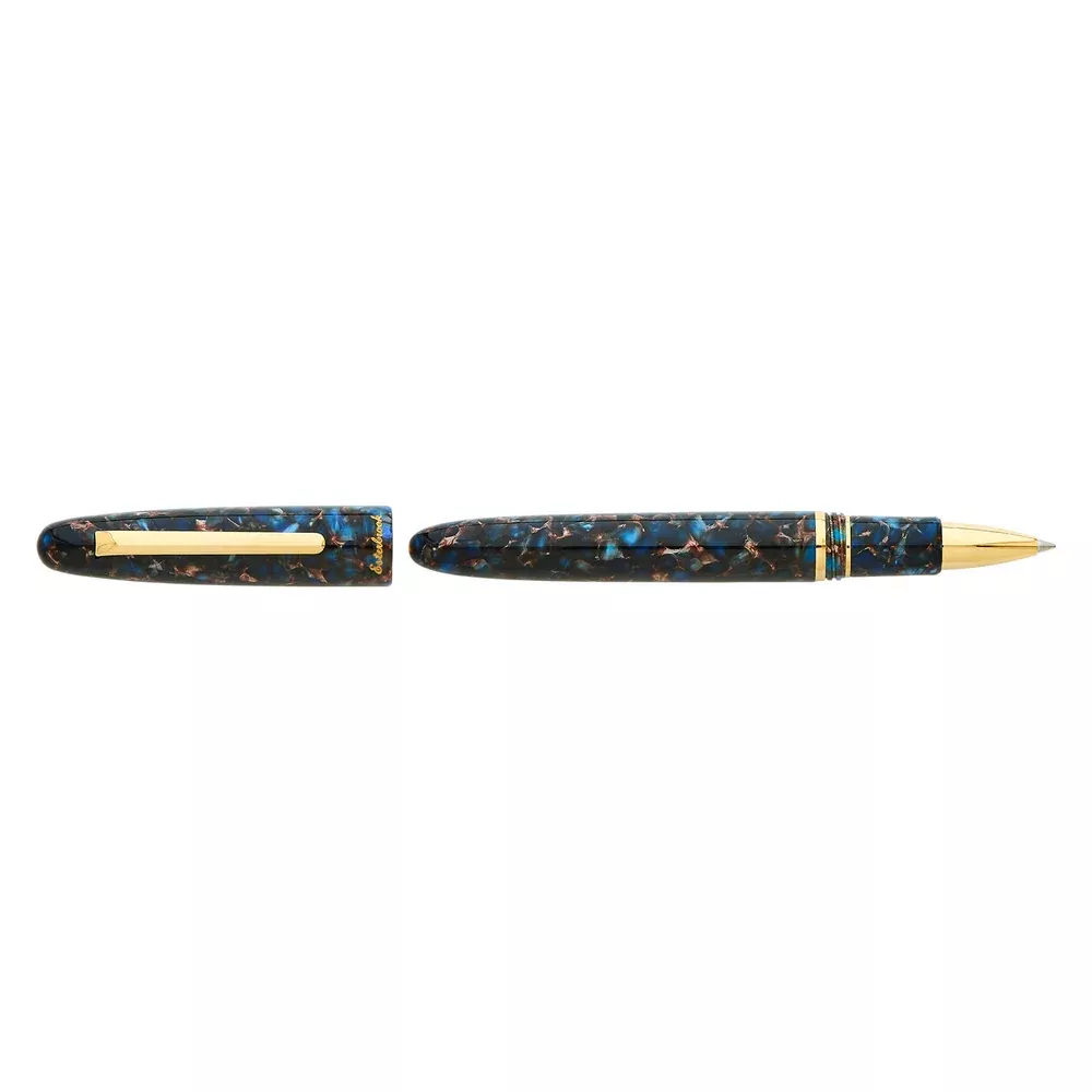 Esterbrook Nouveau Blue Gold Trim Rollerball Pen