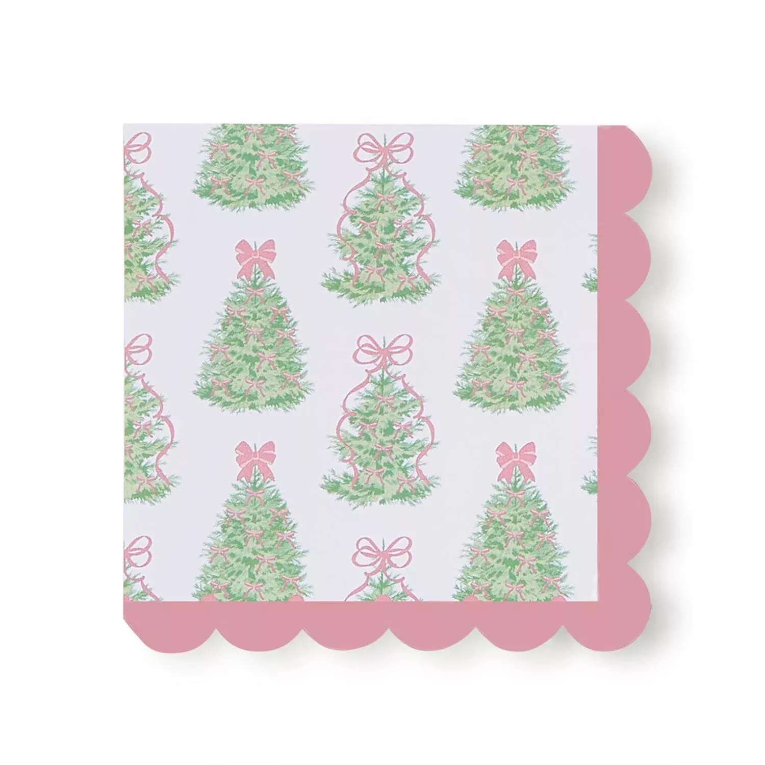 Fancy and Festive 3-Ply Cocktail Napkins with Scalloped Edge