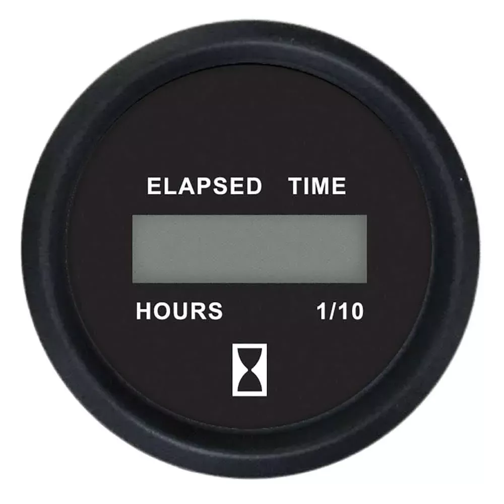 Faria 2″ Digital Hourmeter Gauge – 12-32V – Euro Black – 12835