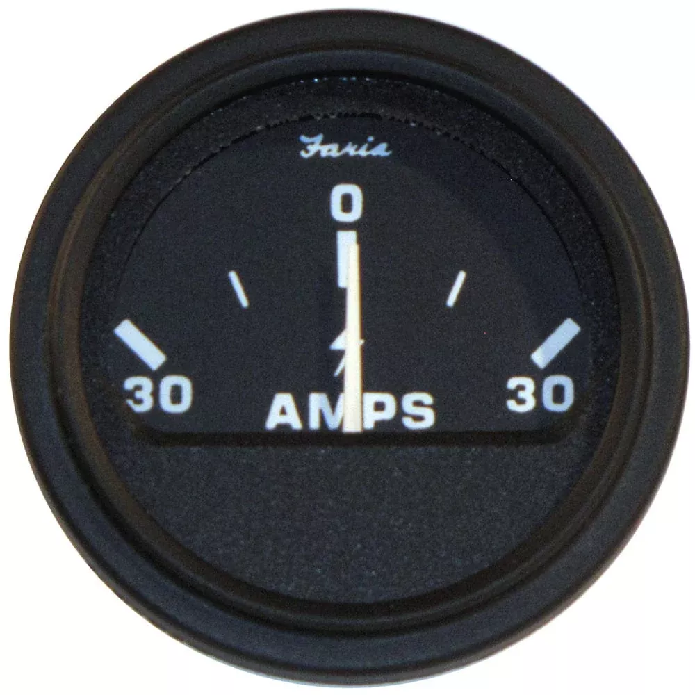 Faria 2″ Heavy-Duty Ammeter (30-0-30) – Black