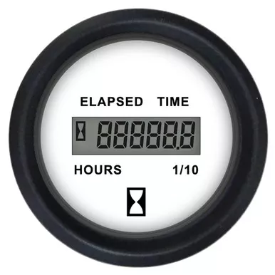 Faria Beede Euro White Digital Hourmeter