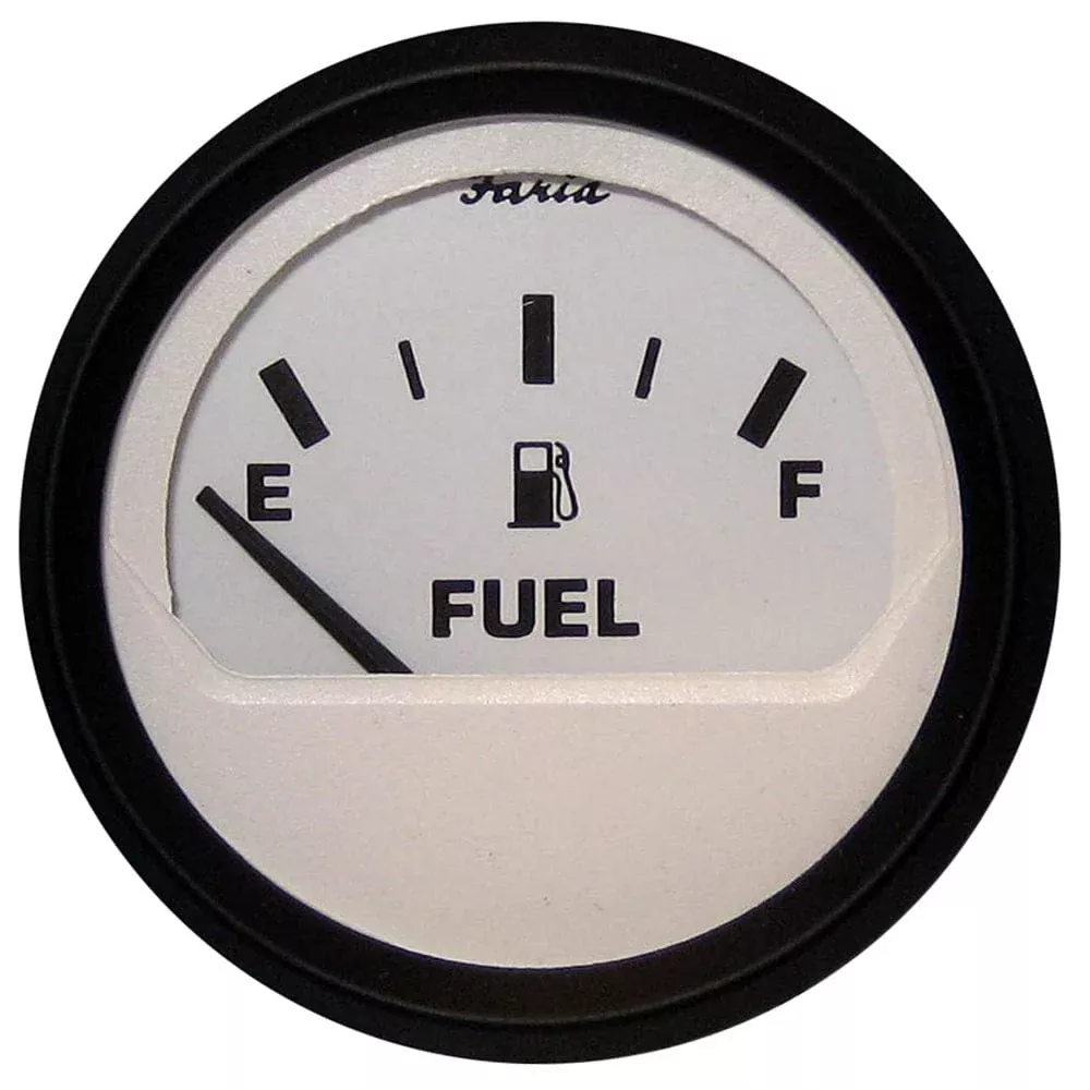 Faria Euro White 2″ Fuel Level Gauge (E-1/2-F)