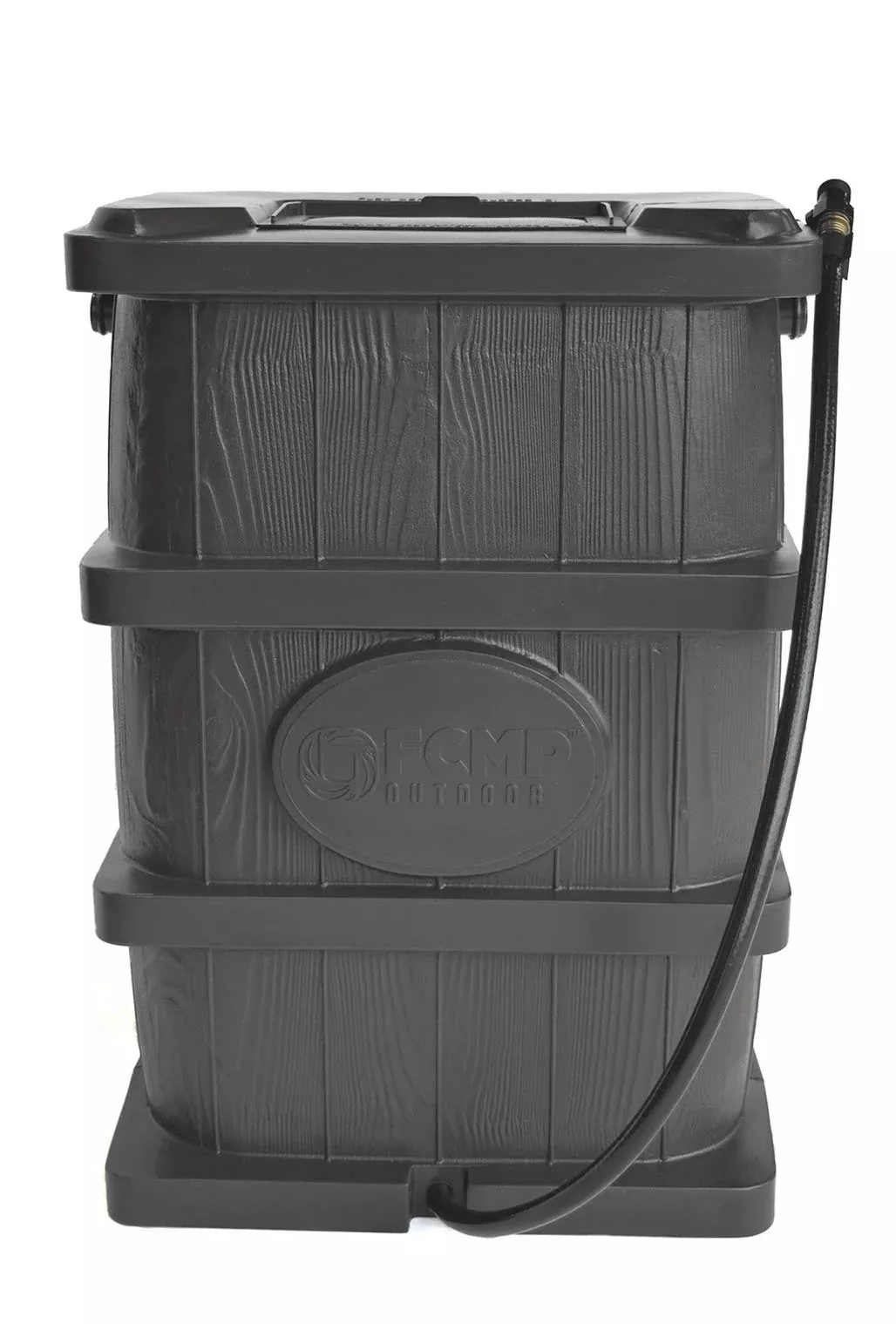 FCMP – Outdoor Slim Line 45-Gallon Wood Grain Rain Water Barrel
