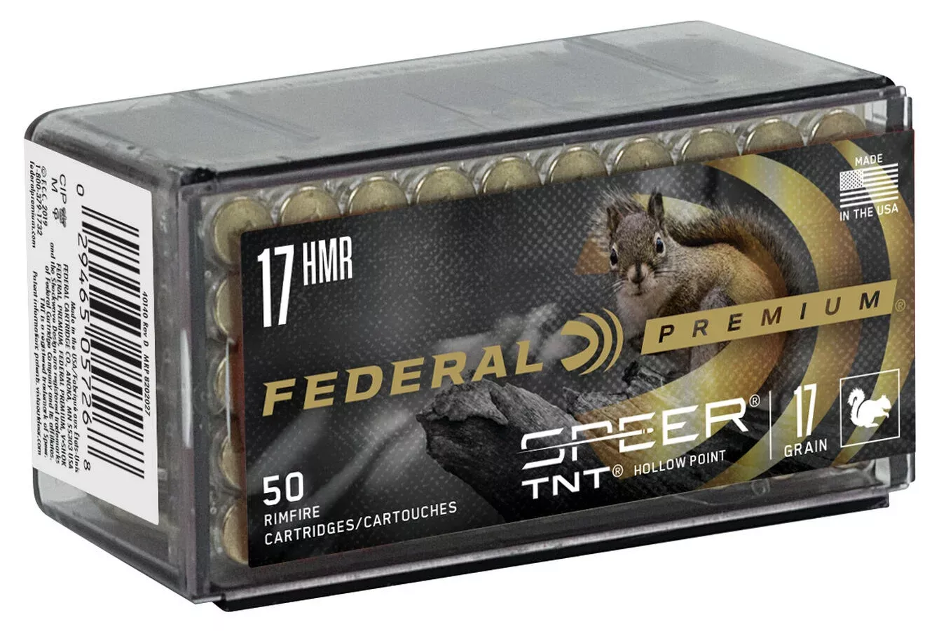 Federal  17 HMR 17 gr Speer TNT HP V-Shok 50/Box