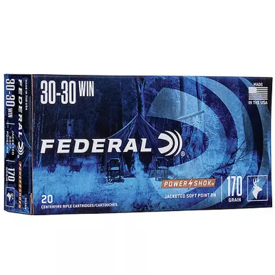 Federal 3030B Power-Shok 30-30 170 GR JSP 20 Rounds