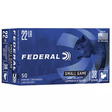 Federal 712 GameShok 22LR 38 GR HP 50 Rounds
