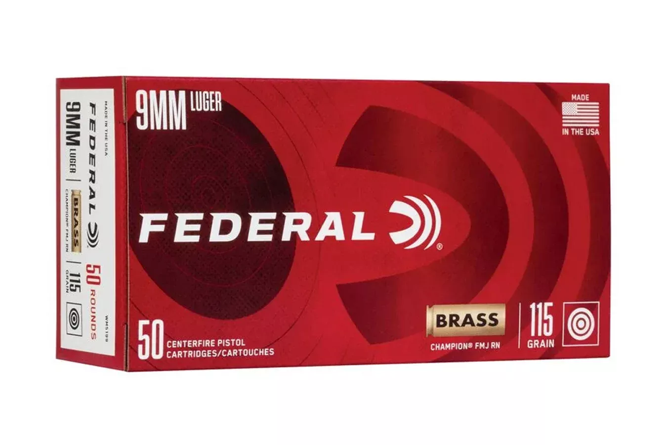 Federal  9mm 115 gr FMJ Champion Training 50/Box