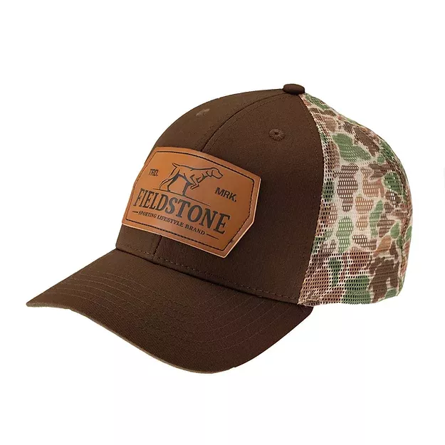 Fieldstone Brown & Camo Mesh Hat #RH-13