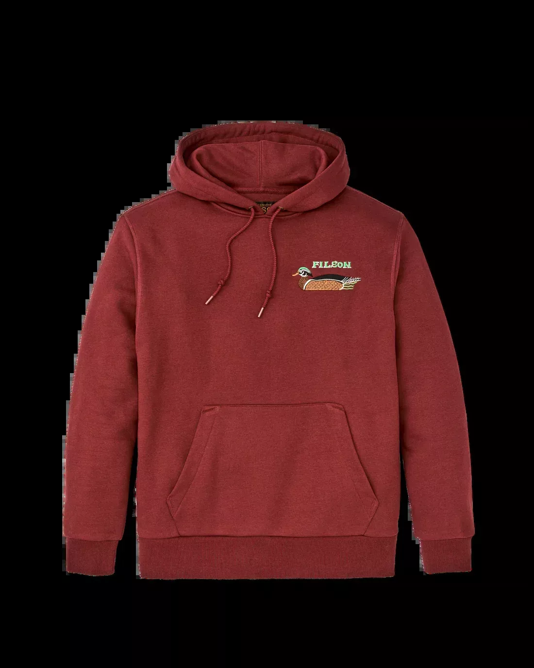 Filson Prospector Embroidered Hoodie – Fired Brick/Ducks 20302278 – CLOSEOUT