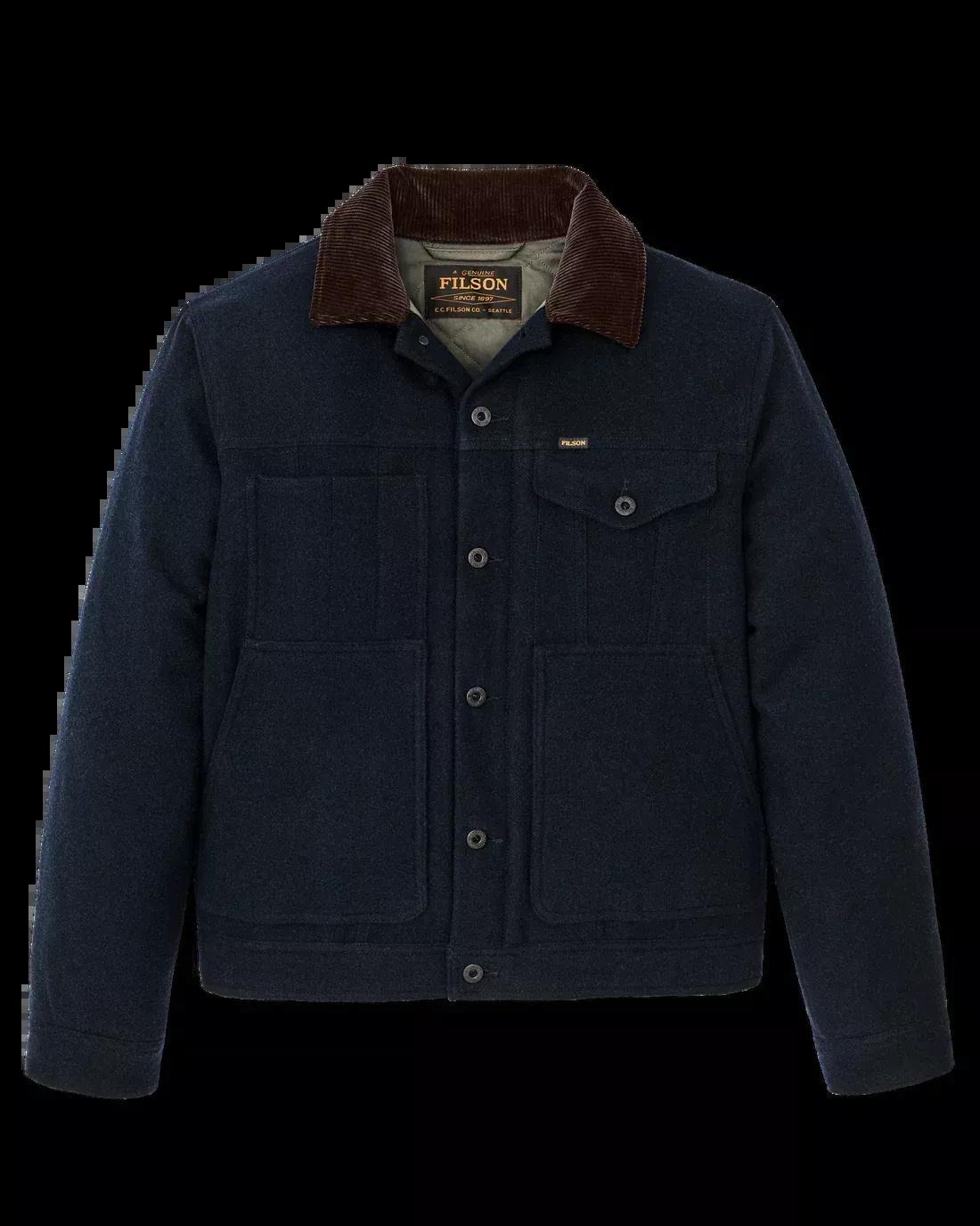Filson Spokane Insulated Short Cruiser Jacket 20299337 - Premium Wool Blend Winter Workwear