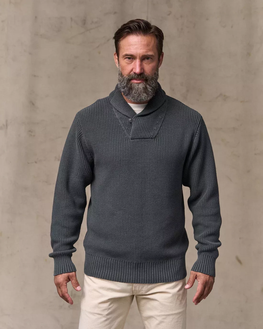 Filson Vintage Cotton Shawl Neck Sweater — Closeout