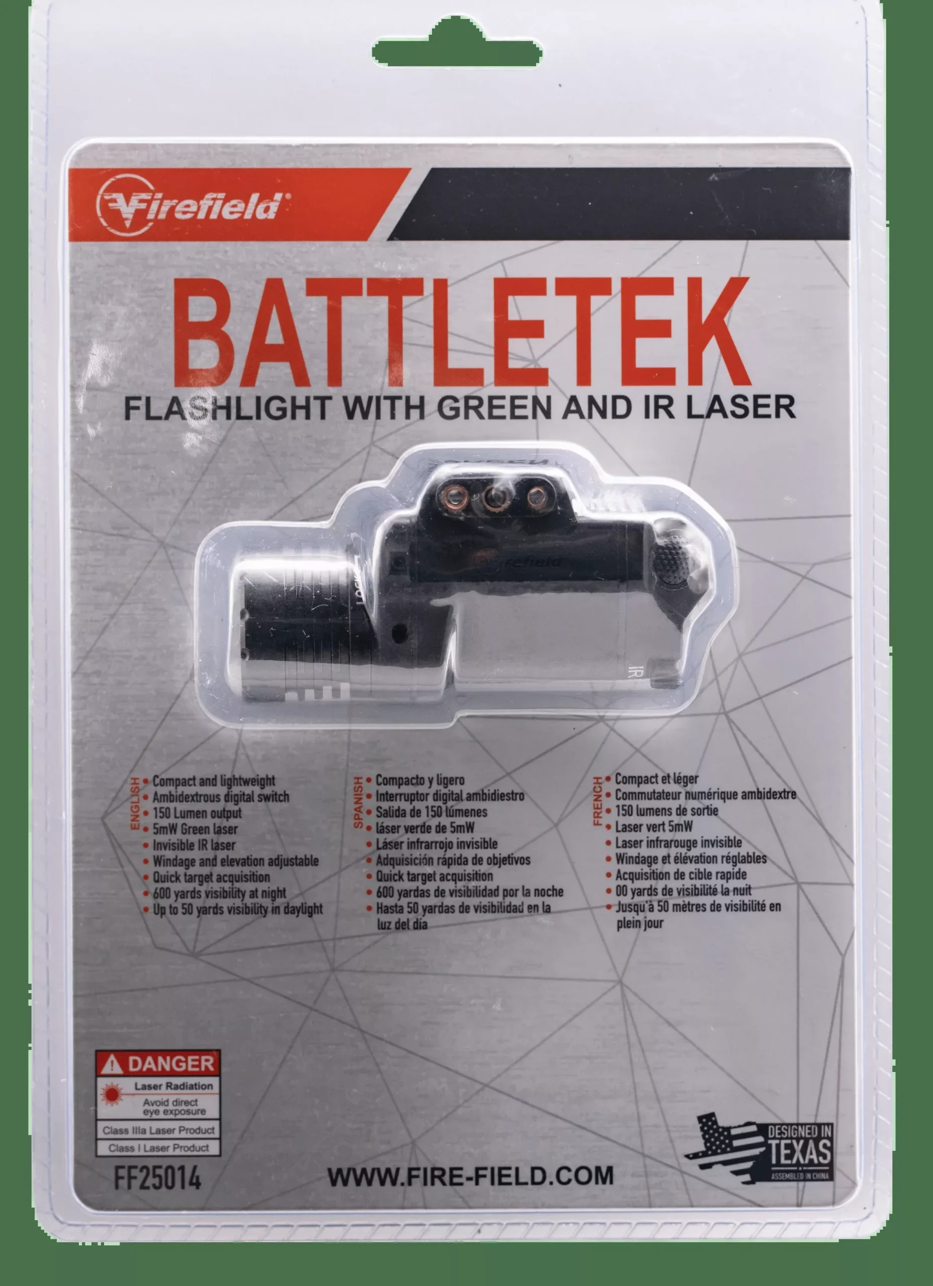 Firefield Battletek, Firefield Ff25014 Battle Tek Wl W/grn Ir Las