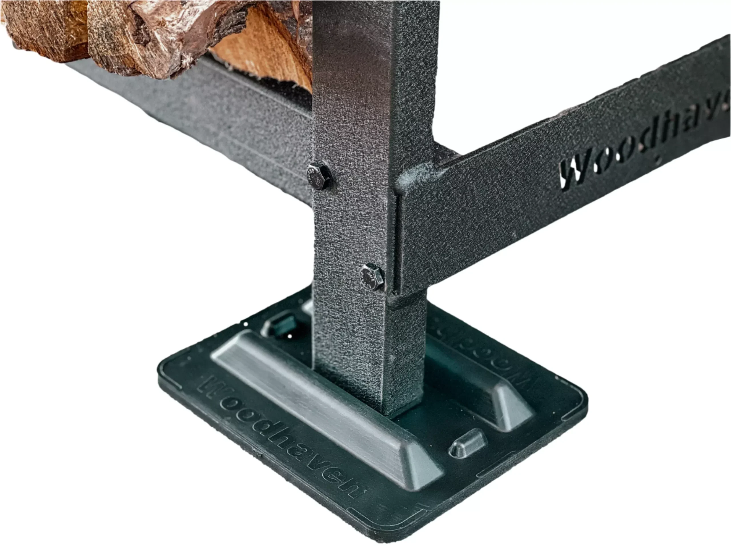 Firewood Rack Support Bases Black or BrownWoodhaven
