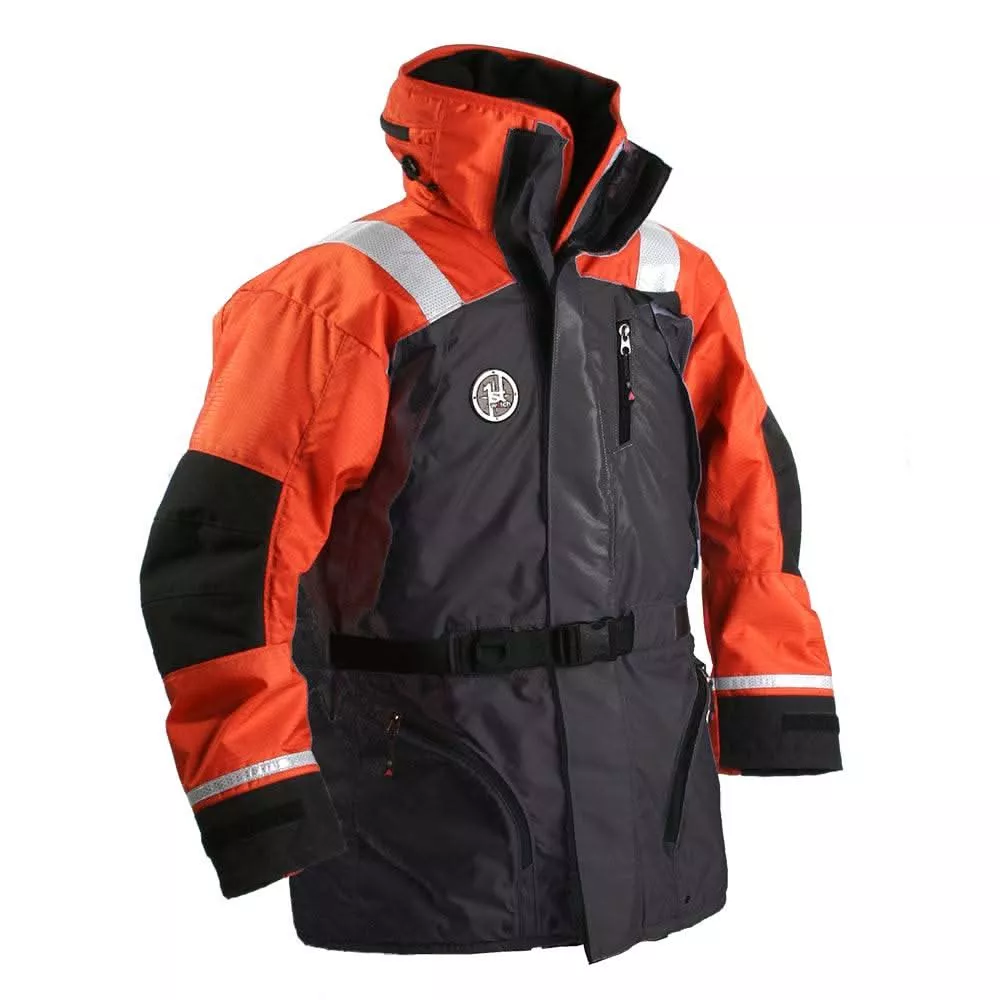 First Watch AC-1100 Flotation Coat - Orange/Black - Large - AC-1100-OB-L