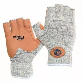 Fish Monkey Half Finger Wool Fishing Glove - Gray - 2X