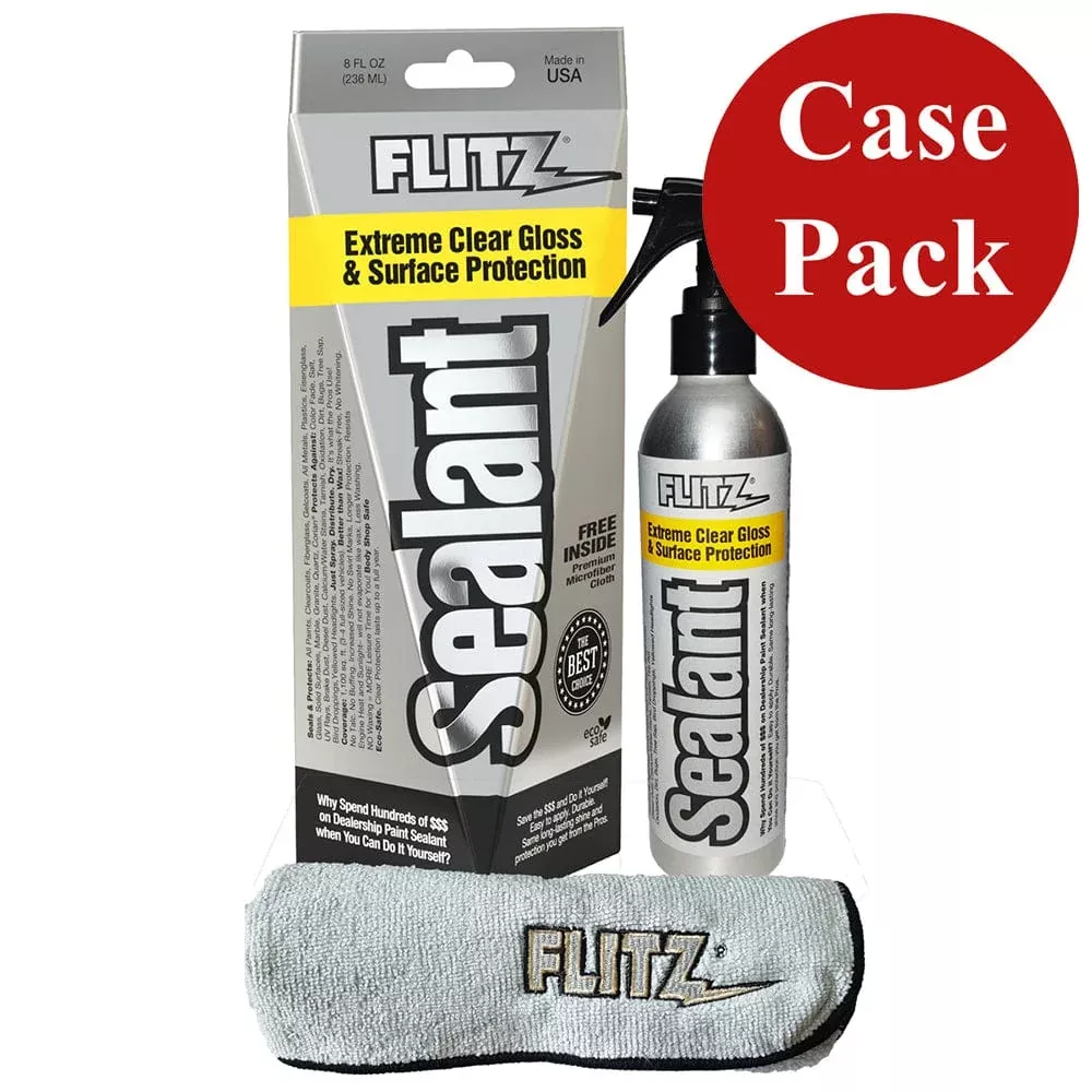 Flitz Ceramic Sealant Spray Bottle w/Microfiber Polishing Cloth - 236ml/8oz *Case of 6*