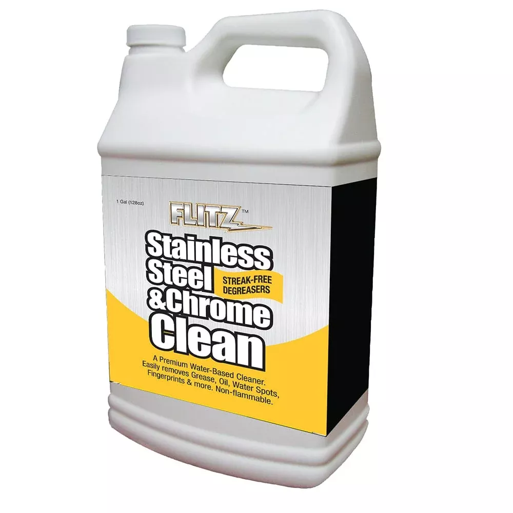 Flitz Stainless Steel & Chrome Cleaner w/Degreaser – 1 Gallon