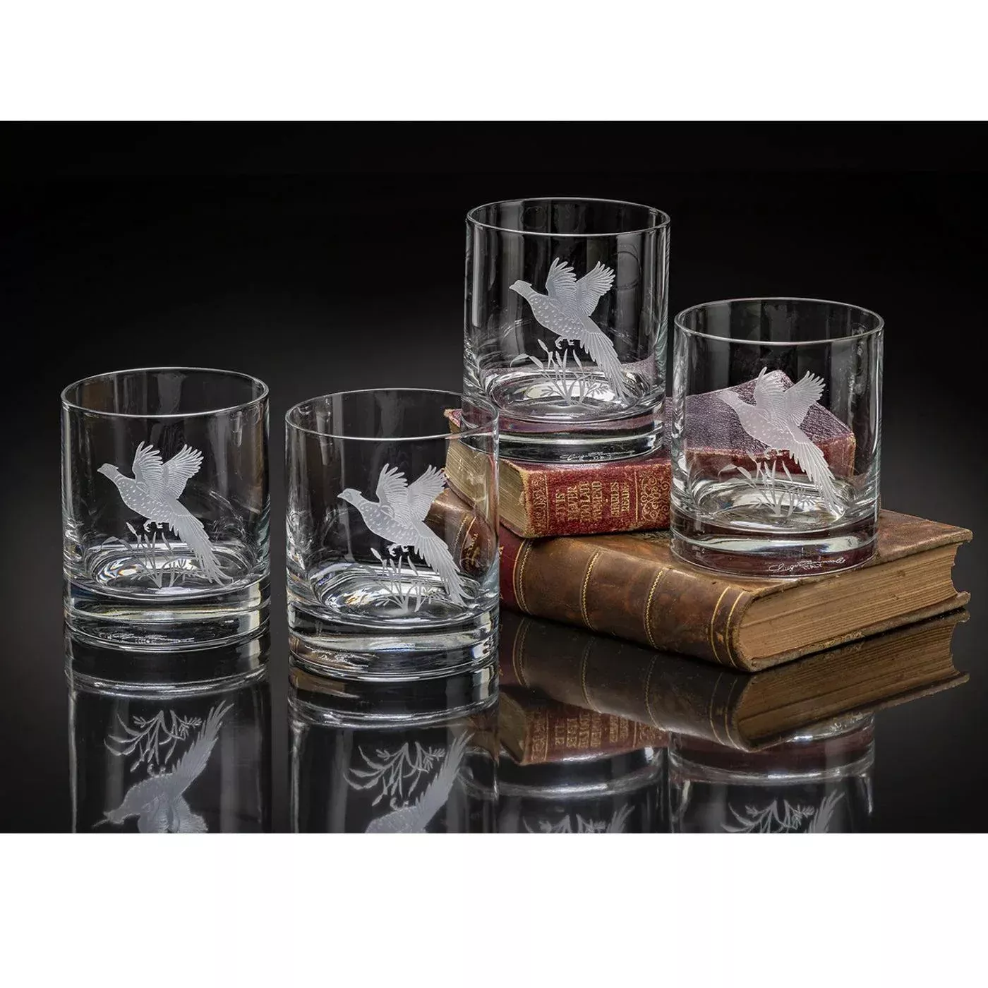 Flying Pheasant Old Fashioned Glass (Set of 4)