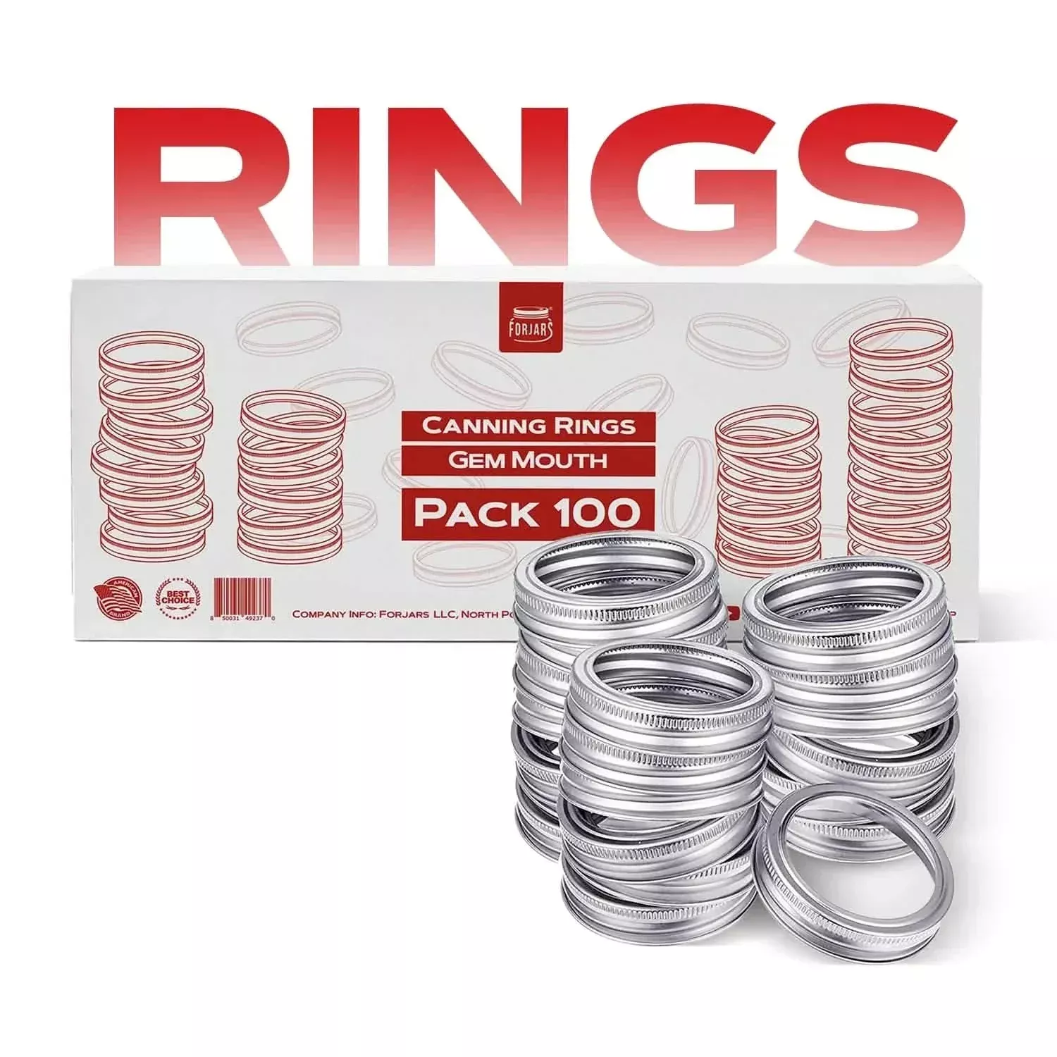 ForJars – 100 Gem Mouth Rings