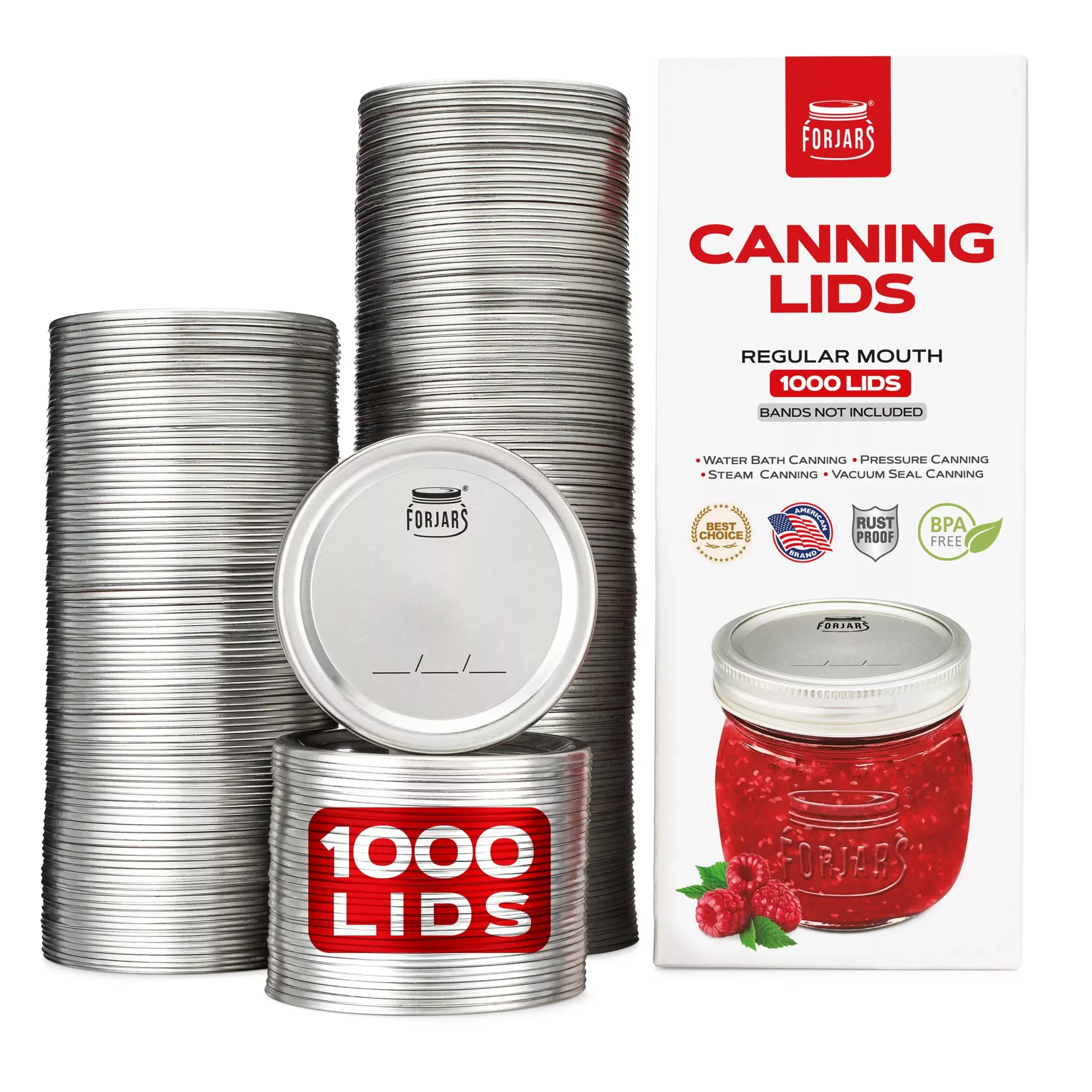 ForJars – 1000 Regular Mouth Canning Lids