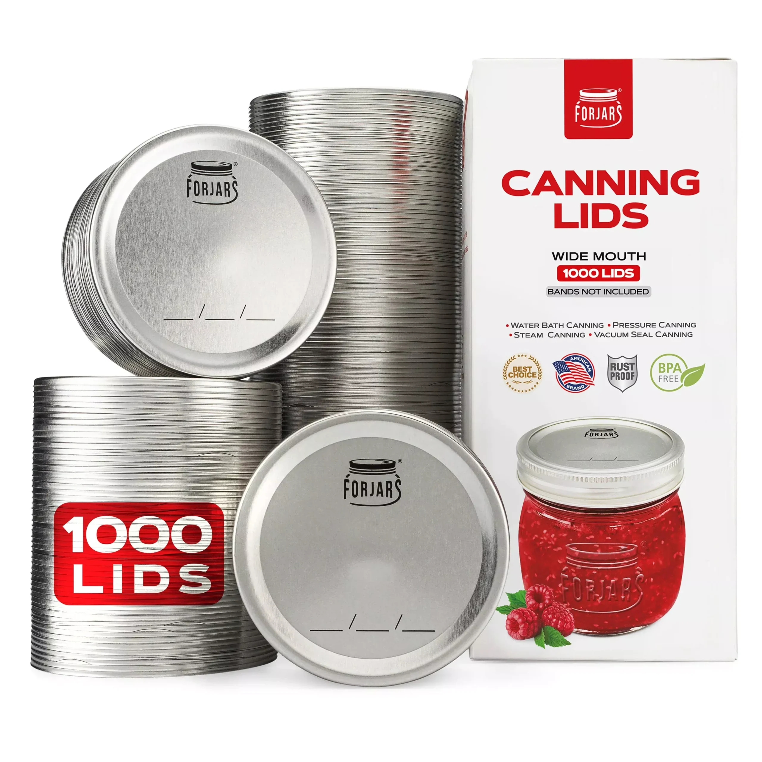 ForJars – 1000 Wide Mouth Canning Lids