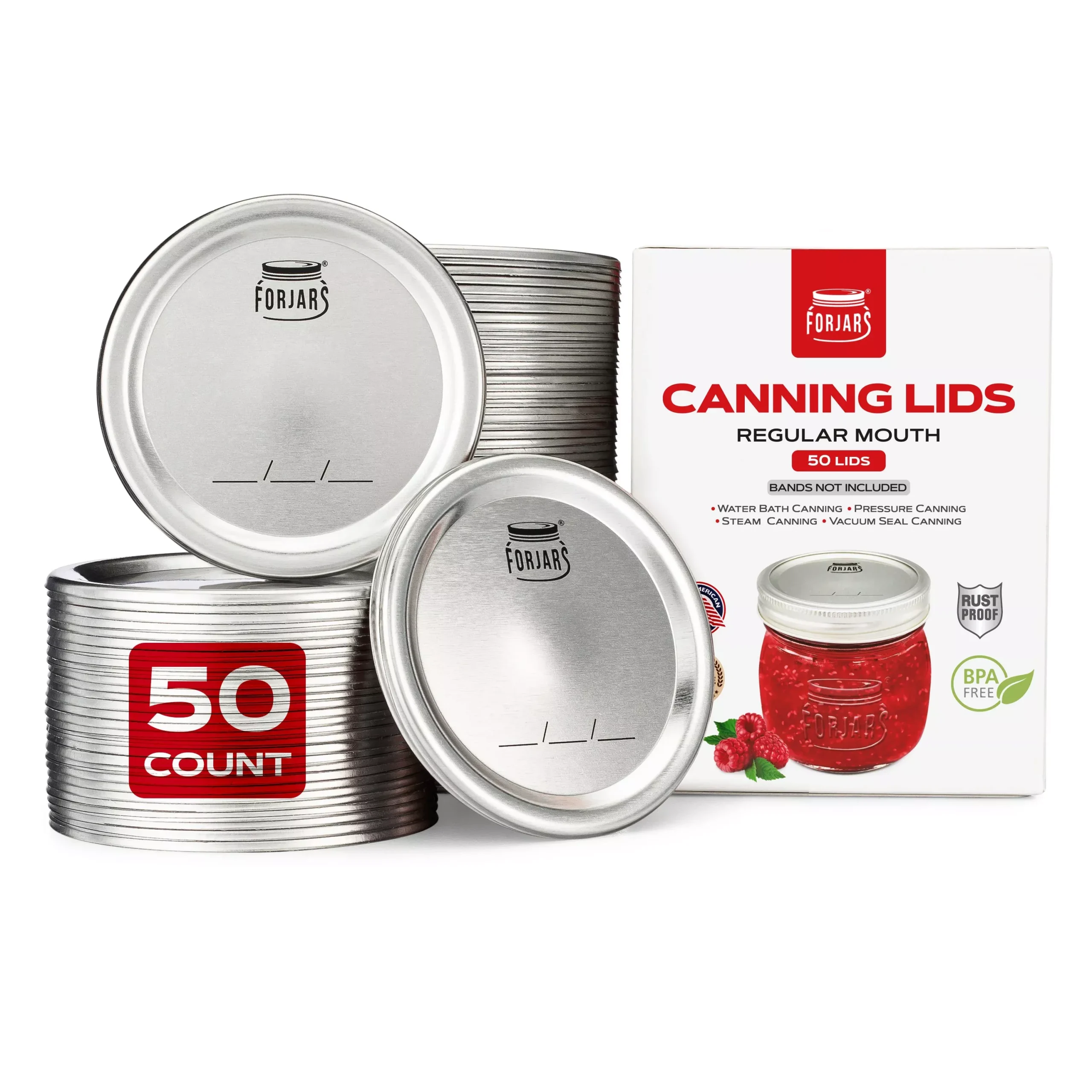 ForJars – 50 Regular Mouth Canning Lids