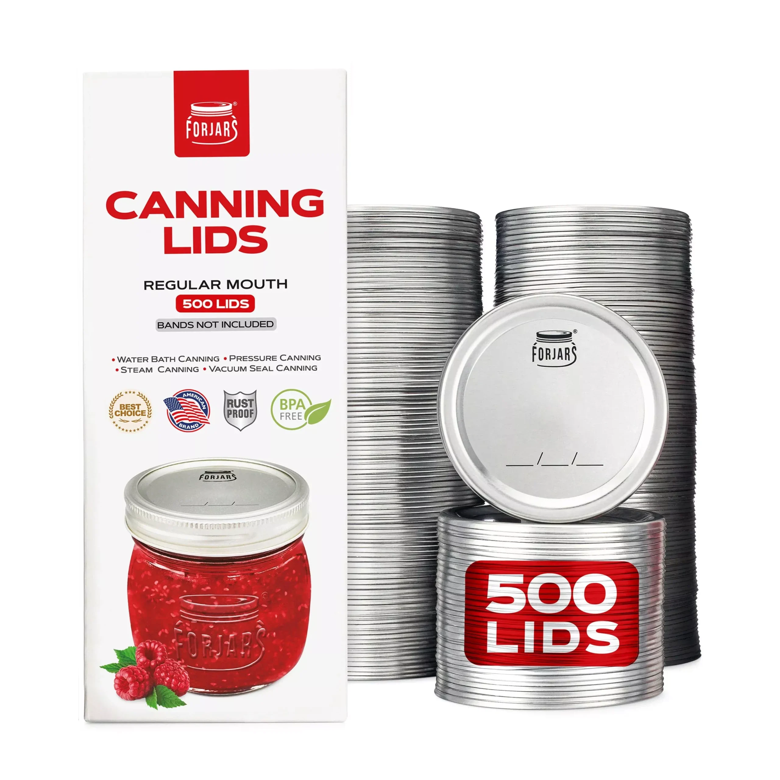 ForJars – 500 Regular Mouth Canning Lids