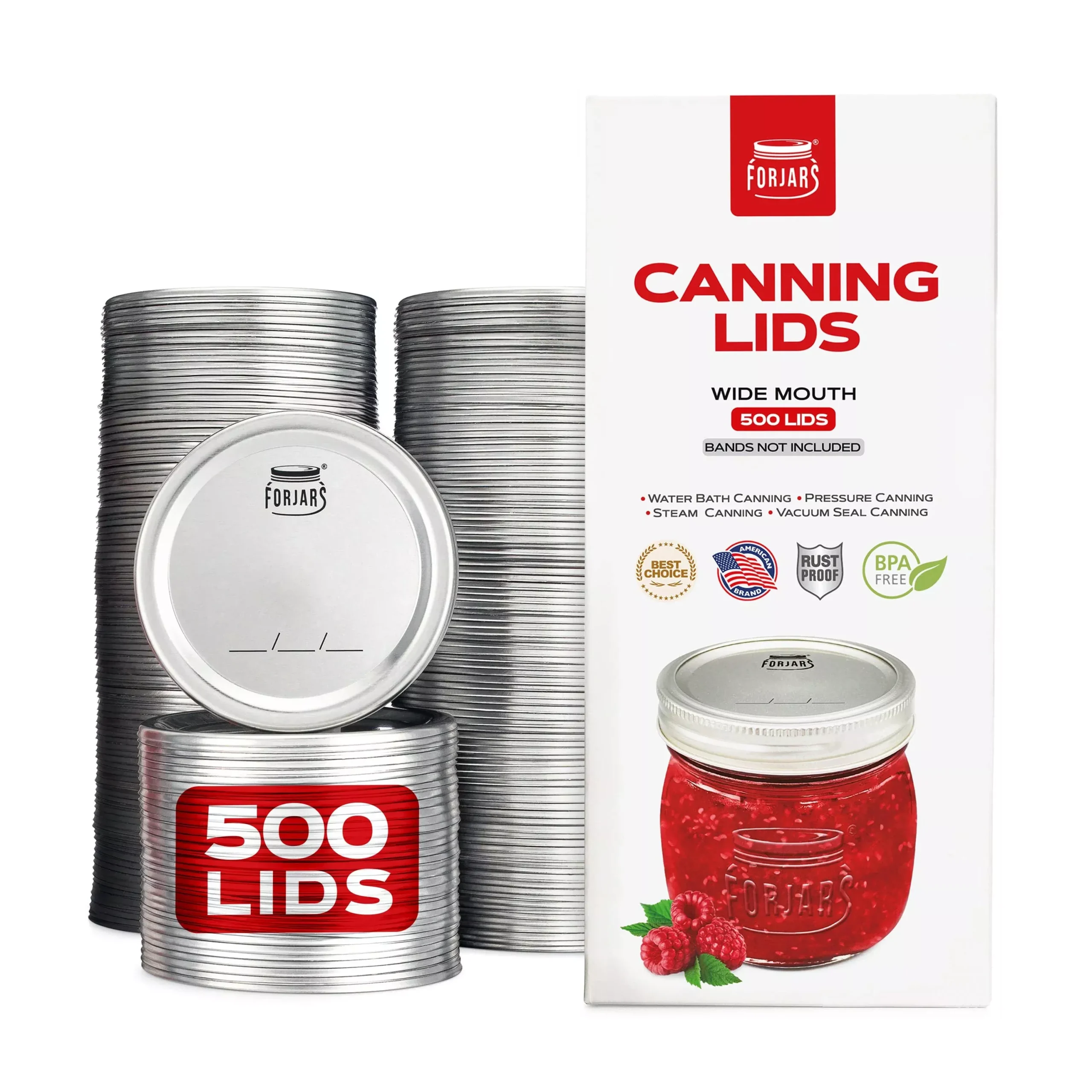 ForJars – 500 Wide Mouth Canning Lids